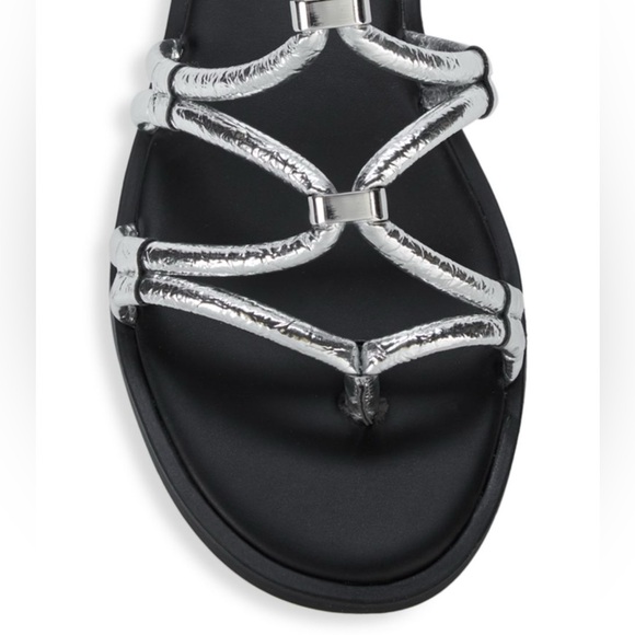 REBECCA MINKOFF Sarle Metallic-Strap Sandal Flats Size 6.5 - Picture 7 of 9